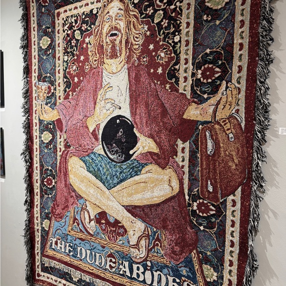 The Big Lebowski Zen Dude Woven Art Blanket - The Dude Abides Home Decor - Picture 3 of 7